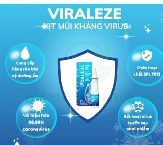 Bình Xịt Mũi Kháng và bất hoạt virus SARS-CoV-2 Viraleze Dung tích 10ml