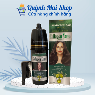 Dầu Gội Phủ Bạc (màu đen) Organic Sun Hair Collagen Nano