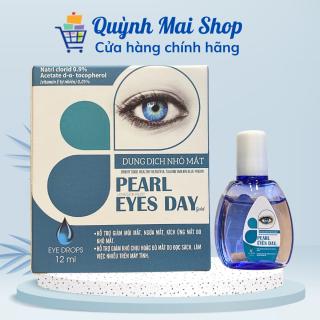 Dung dịch nhỏ mắt Pearl Eyes Day Gold lọ 12ml - hỗ trợ giảm mỏi mắt, ngứa mắt, kích ứng mắt do khô mắt, giảm khó chịu hoặc đỏ mắt do đọc sách, làm việc nhiều trên máy tính