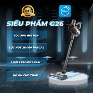 Máy hút bụi thông minh DIBEA G26, lọc 99% bụi mịn, lực hút 28000PA