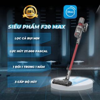 Máy hút bụi thông minh F20 Max, lực hút 27000PA, đổi trả 12 tháng