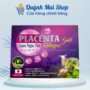 Sâm Ngọc Nữ Placenta Gold Collagen hộp 60 viên giúp làm đẹp da, tăng cường nột tiết tố nữ, chống lão hóa