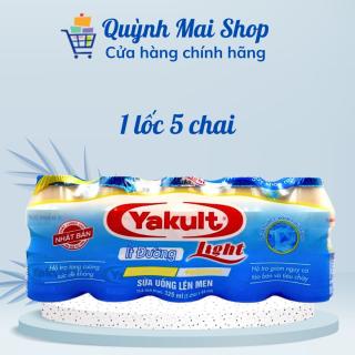 Sữa uống lên men Yakult light Nhật Bản phiên bản mới ít đường hơn, 1 lốc 5 chai 65ml giúp tăng lợi khuẩn, giảm hại khuẩn, ngăn ngừa tiêu chảy, táo bón