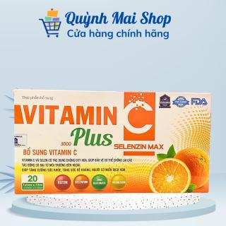 Thực phẩm bổ sung Vitamin C 3000 Plus Selenzin max hỗ trợ chống oxy hóa, tăng cường sức đề kháng cho cơ thể - dung dịch uống 20 ống x 10ml