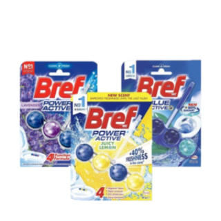 Viên treo bồn cầu khử mùi diệt khuẩn Bref vỉ 4 viên