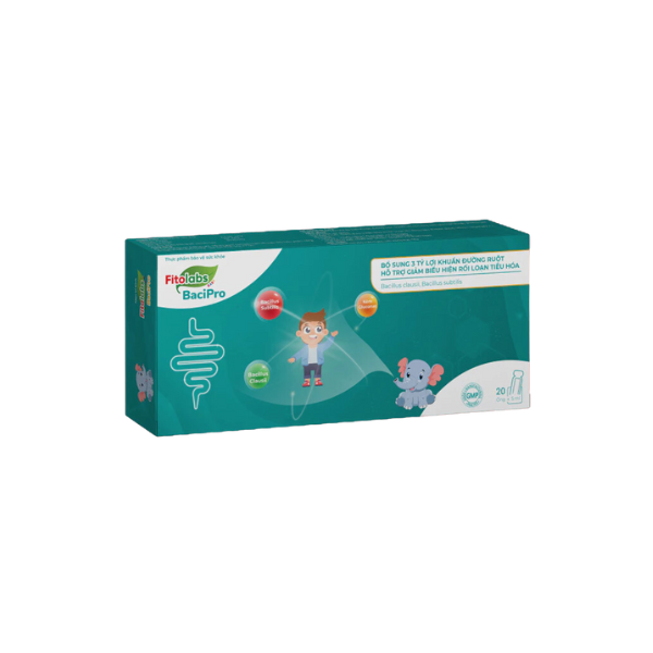 Men Vi Sinh Fitolabs BaciPro Cung Cấp 3 Tỷ Lợi Khuẩn Và Kẽm Cho Bé - Hộp 20 Ống
