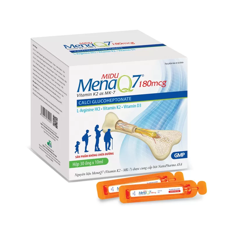 Midu MenaQ7 180mcg – Phát triển chiều cao cho trẻ em và giúp xương chắc, dài, dẻo từ trong bụng mẹ tới suốt cuộc đời