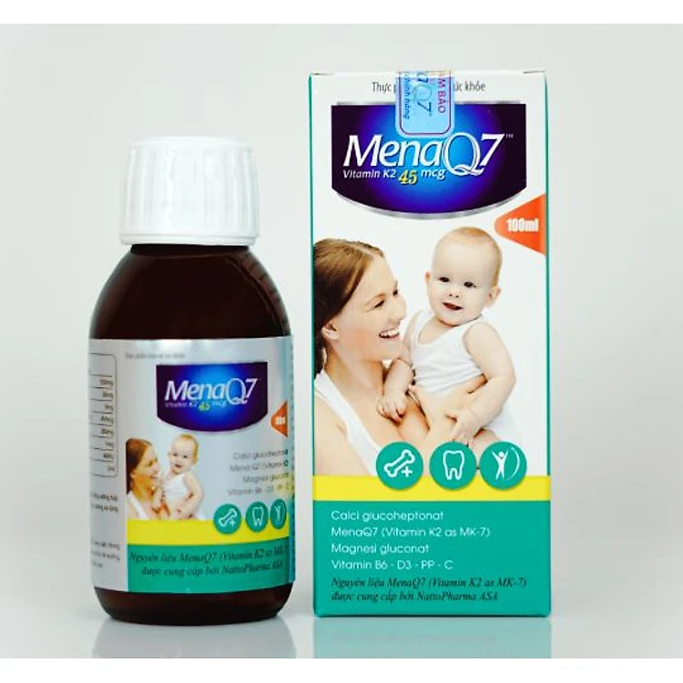 Midu MenaQ7 45mcg (dạng lọ 100ml) – Bổ sung K2, Calci, D3 hỗ trợ tăng cường hấp thu Calci vào xương cho trẻ