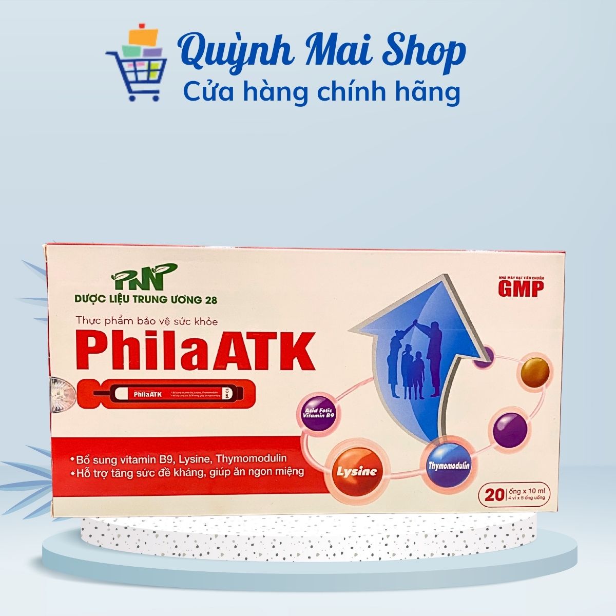 Thực phẩm bảo vệ sức khỏe Phila ATK hỗ trợ tăng cường sức đề kháng, giúp ăn ngon miệng - Hộp 20 ống x 10ml