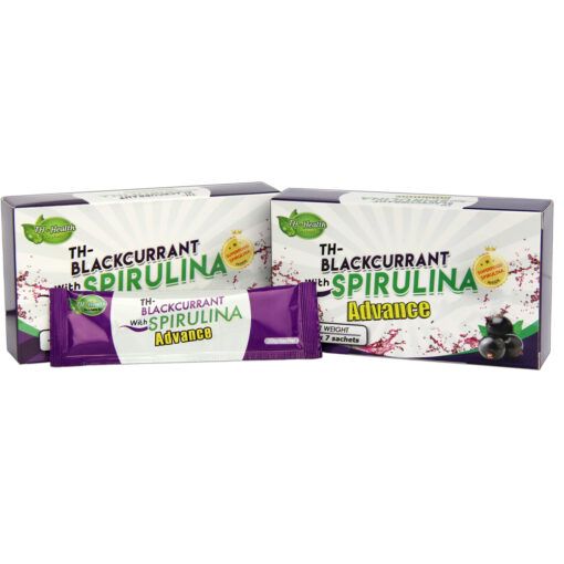 Thực phẩm bảo vệ sức khỏe TH-Health TH-Blackcurrant with Spirulina Advance - Hộp 7 gói
