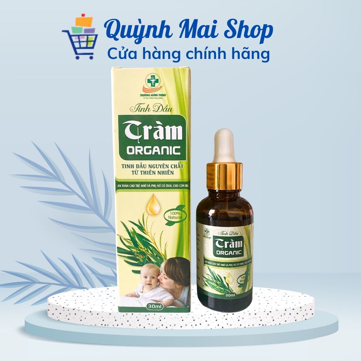 Tinh dầu tràm organic giúp phòng cảm cúm, mẩn ngứa, mụn nhọt, côn trùng đốt - Hộp 30ml