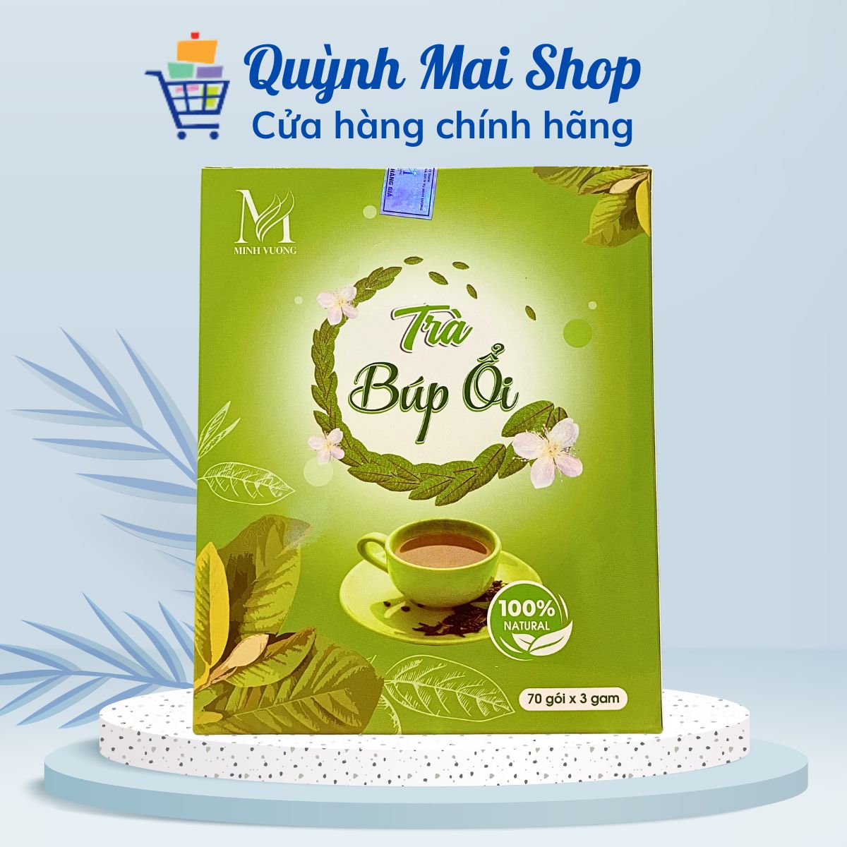 Trà búp ổi Minh Vương túi lọc - 70 gói Hỗ trợ giảm cân, giảm mỡ, hỗ trợ bệnh về gan, máu nhiễm mỡ